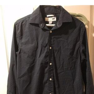 Gap s small men polka blue shirt